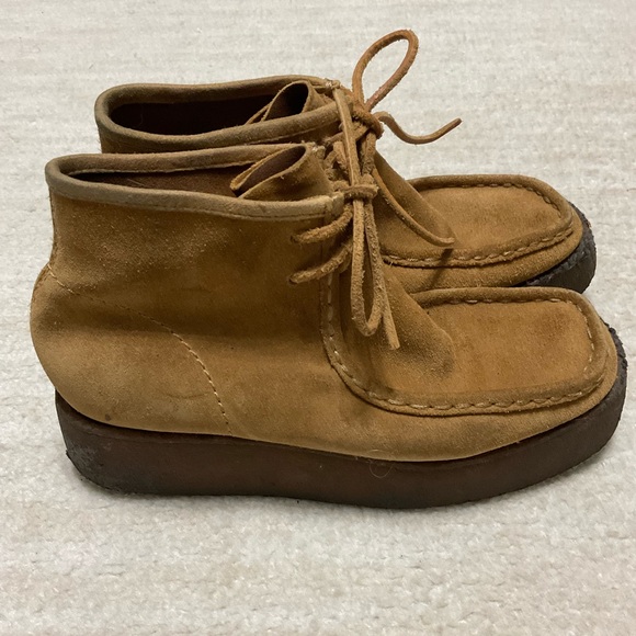 Alexander Wang Womens Wallabe Platform Booties Tan Suede Size 37 US 6.5 - Picture 1 of 9